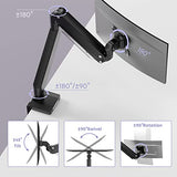 Heavy Duty Monitor Arm for Ultrawide Screens up to 49 inch and 39.6lbs, Premium Aluminum Single Desk Mount Stand with Gas Spring, VESA 75x75/100x100 IMtKotW