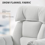 HOMCOM Executive Office Chair Comfy with Foot Rest, Reclining Swivel Computer Desk Chair with High Back, Thick Cushion, Padded Armrest, Adjustable Height, Rolling Wheels, Cream White HOMCOM