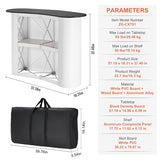 VEVOR Portable Tradeshow Podium Table, 51.18" x 18.31" x 37.4", Display Exhibition Counter Stand Booth Fair with Wall, Foldable Promotion Retail Bar Table Pop Up Podium with Storage Rack, Carrying Bag