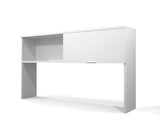Bestar Pro-Linea Hutch with Sliding Door in White, 72W Bestar