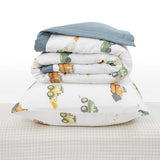 Little Unicorn Toddler Bedding 3-Piece Set | Includes Comforter, Crib Sheet & Pillowcase | Soft & Breathable Muslin Fabric | for Convertible Cribs & Toddler Beds (Work Trucks) Little Unicorn