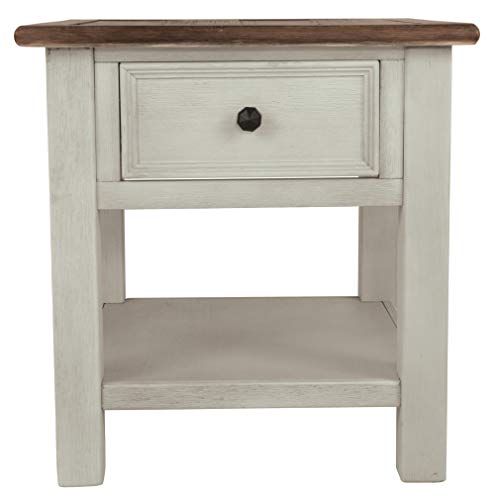 Signature Design by Ashley Ashley Furniture Signature Design-Bolanburg Chairside End Table, 14"W x 24"D x 23"H, Whitewash Signature Design by Ashley