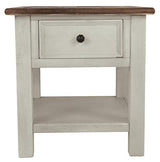 Signature Design by Ashley Ashley Furniture Signature Design-Bolanburg Chairside End Table, 14"W x 24"D x 23"H, Whitewash Signature Design by Ashley
