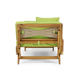 Christopher Knight Home Serene Outdoor Expandable Daybed with Cushions - Acacia Wood - Teak/Light Green/Khaki Christopher Knight Home