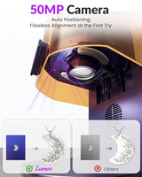 WECREAT Lumos Portable Laser Engraver, 3W IR & 10W Diode, Built-in 50MP Camera, Color Marking on Metal, 4000mm/s Fast, Auto/Manual Focus, Dual Laser Engraver Machine for Jewelry DIY Design Craft Fair WECREAT