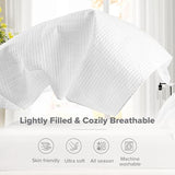 Comfort Spaces Kienna Quilt Set- Double Sided Stitching Design Summer Blanket, Lightweight, Soft, All Season Bedding Layer, Matching Sham, White, Coverlet Full/Queen(90"x90") 3 Piece Comfort Spaces