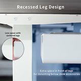 VIVO Electric Standing Desk Frame, Rear-Set Legs, Single Motor Memory Controller Height Adjustment, Frame Only, White, DESK-100E-RW VIVO