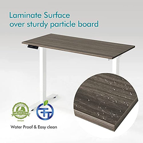 Kaboon Rustic Wood Table Top 60 Inch, One-Piece Wood Desktop for Sit Stand Desk, DIY Desk for Home or Commercial Use, Rectangular, 1 inch Kaboon