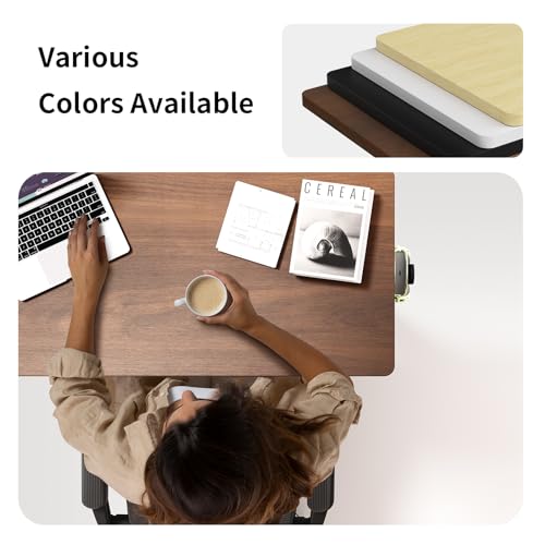 WALKINGDESK Mobile Walking Pad Desk with Wheels, Pneumatic Small Rolling Standing Desk Riser Height Adjustable (28-43.7") for Treadmill, Portable Computer Table for Home Office, Black Walnut WALKINGDESK