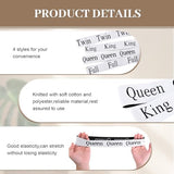 Meatykui 20 Pieces Bed Sheet Organizer Bands, Bed Sheet Size Label Bands for Linen Closet Organizers and Storage, Elastic Bedding Bands Labels for Organizing Bed Sheets (King Queen Twin Full) Meatykui