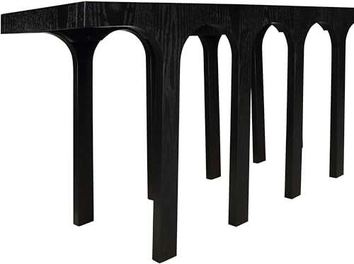 Meridian Furniture 99076Black-T Westfield Collection Art Deco Console Table with Rich Black Oak Finish, Oak Veneer, Mixture of Solid Wood and MDF, 70" W x 18" D x 31" H, Black Meridian Furniture