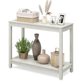 YITAHOME 38.3" Patio Bar Table Entry Console Table, 2-Shelf HIPS Indoor Outdoor Height Table Multifunctional Buffet Storage Organizer with Adjustable Feet, Gray YITAHOME