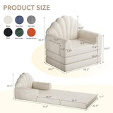 DSNAPE 2-in-1 Folding Sofa Bed with Back Support, 75" D x 34" W Convertible Futon Sleeper Chair for Adult, Fold Out Bean Bag Floor Foam Lounger Couch for Living Room Bedroom Small Space, Beige DSNAPE