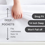 Hotella 100% Microfiber Ultra Soft 54"x75" Full Size Fitted Sheet Only, 14" Deep Pocket Bottom Sheet, Hotel Quality Matress Protector, Machine Washable, Non-Fade, Snug Fit & Stay in Place, White Hotella
