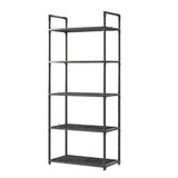 5 Tier Storage Shelves Adjustable Shelving Unit Heavy Duty Storage Rack 66 Lbs Capacity for Kitchen Pantry Closet Bathroom Laundry Garage Black Generic