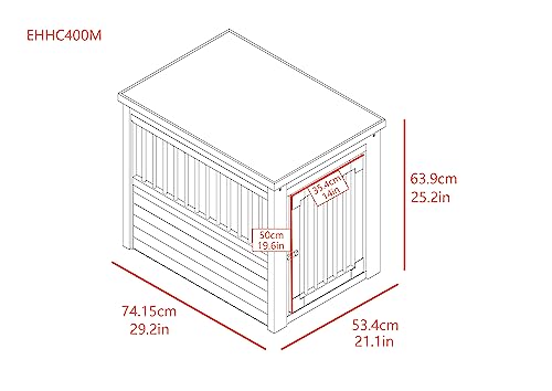 New Age Pet ecoFLEX Pet Crate/End Table, Medium, Antique White - WoodArtSupply