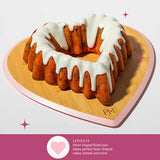 Paris Hilton Heart Shaped Fluted Cake Pan, Cast Aluminum with Clean Ceramic Nonstick Bakeware, Dishwasher Safe, Made without PFAS, PFOA, PFOS & PFTE, 9-Inch, Pink Paris Hilton