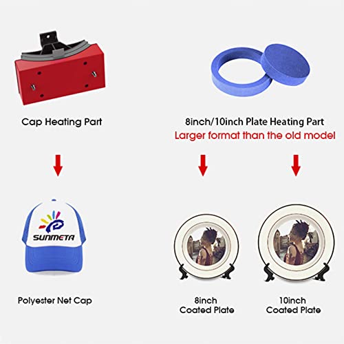 Heat Press, 8 in 1 Heat Press Machine 38x38cm/15x15 inch, 360° Swing Away Digital T Shirt Pressing Machine, Multifunction Heat Transfer Sublimation Combo for T Shirts Mugs Hat Plate Cap WoodArtSupply