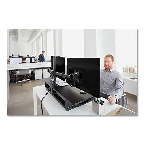 3M Precision Standing Desk, 42" X 23.2" X 6.2" to 20", Black 3M