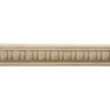 95-4WHW Unfinished White Hardwood Scallop Embossed Chair Rail Moulding ORNAMENTAL