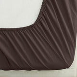 Mocassi King Fitted Sheet - Deep Pocket Cooling Sheets up to 16 inch - Hotel Luxury 1800 Premier - Softest Sheets - Wrinkle Resistant - 1 Single Bottom Fitted Sheet, King, Brown Mocassi