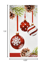 Gift Boutique 100 Christmas Ornament Guest Napkins Disposable Paper Decorative Elegant Xmas Dinner Hand Napkin For Home Kitchen Bathroom Wedding Holiday Decor Gift Boutique