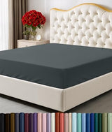 Utopia Bedding Twin Fitted Sheet - Bottom Sheet - Deep Pocket - Soft Microfiber - Shrinkage and Fade Resistant - Easy Care -1 Fitted Sheet Only (Grey) Utopia Bedding