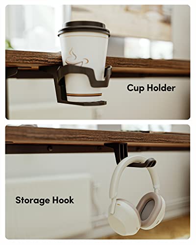 FEZIBO Height Adjustable Electric Standing Desk, 55 x 24 Inches Stand up Table, Sit Stand Home Office Desk with Splice Board, Rusticbrown FEZIBO