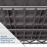 Seville Classics Heavy Duty NSF Bin Rack Solid Steel Wire Shelving Storage Unit, Patented Organizer for Garage, Warehouse, Office, Restaurant, Seville Classics