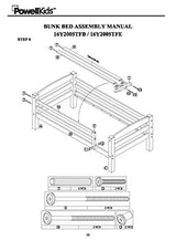 Powell Espresso Twin/Full Bunk Bed with Built-In Ladder and Detachable Design Powell