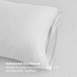 Pure Bedding Bed Sheets - King Sheet Set [6-Piece, Heather White] - Hotel Luxury 1800 Brushed Microfiber - Soft and Breathable - Deep Pocket Fitted Sheet, Flat Sheet, Pillow Cases Pure Bedding