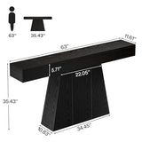 Tribesigns 63" Black Console Table, Farmhouse Entryway Table with Trapezoidal Base, Narrow Long Wood Sofa Table Behind Couch Table for Entrance, Hallway, Living Room, Black Tribesigns