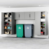 Prepac HangUps Large Storage Cabinet - Immaculate Light Gray 36" Cabinet with Storage Shelves and Doors; Ideal for Bin and General Storage Solutions Prepac