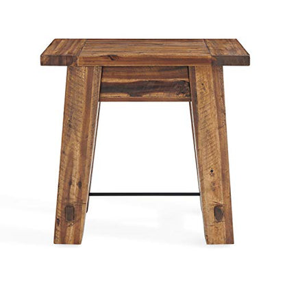 Alaterre Furniture Durango 27" W Industrial Wood End Table