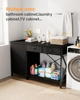 FILKO 40-50 Gallon Fish Tank Stand: Sturdy Aquarium Stand with Storage for 40-50 Gallon Fish Tank - Metal Terrarium Table Cabinet with Power Outlet for Reptile Turtle (55-75 gallon) FILKO