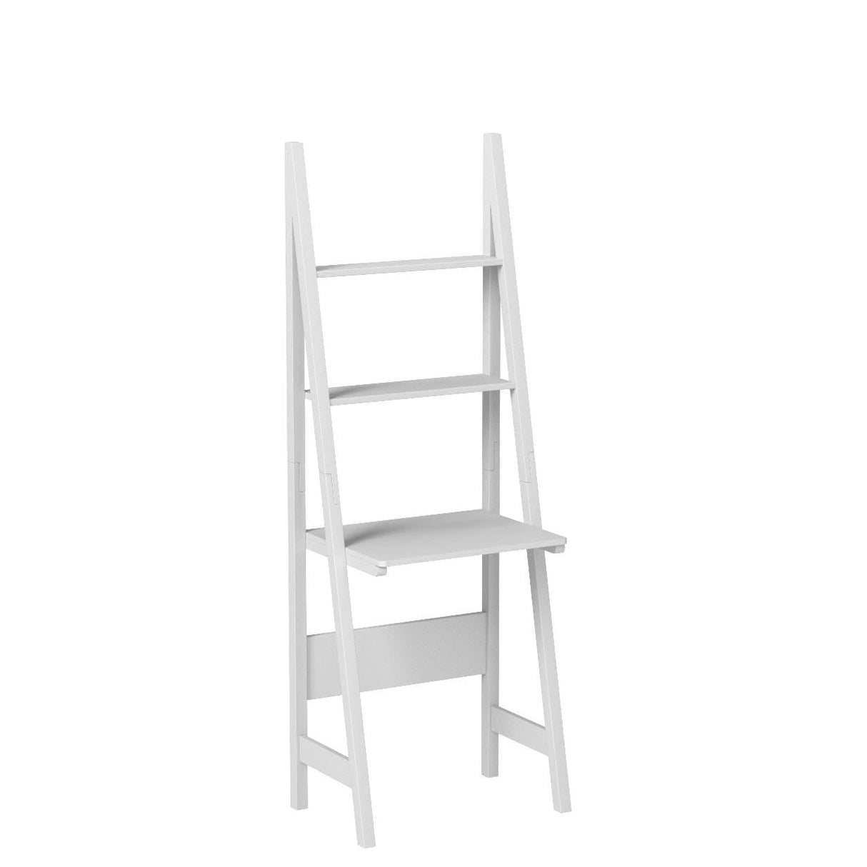 Haotian SoBuy Ladder Shelf Desk, Bookcase, Book Shelf, Leaning Desk with Shelves, Wall Shelf, White FRG60-W SoBuy
