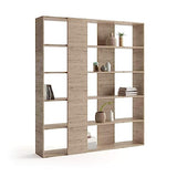 Rachele Modern Oak Bookcase - Versatile Double-Sided Storage Solution for Home and Office Mobili Fiver