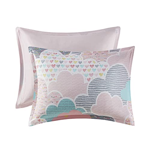 Intelligent Design Kids Comforter Vibrant Fun and Playful Unicorn Print Down Alternative All Season Children Bedding-Set, Girls Bedroom Décor, Twin/Twin XL, Cloud Pink with 2 dec pillows Intelligent Design