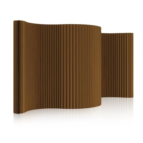 Room Divider Screen - Paper Room Divider,Portable Folding Divider for Office Room, Studio, Dorm & Retail Spaces, Indoor Folding Portable Partition Screen (Brown) Tazyee