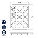 Nordic Ware Naturals Aluminum NonStick Muffin Pan, Twelve 2.75 Inch Cups Nordic Ware