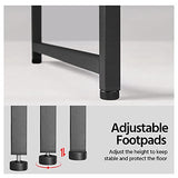 Yaheetech 47 in Rustic Brown Modern Computer Desk with Power Outlets and USB Ports Yaheetech