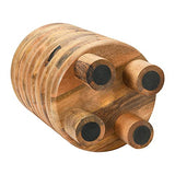 Creative Co-Op Dossier Vintage-Inspired Solid Wood Flat top for use, Natural Finish Stool/End Table Creative Co-Op