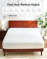 Kmall King Size Cooling Waterproof Mattress Protector Pad Cover, Breathable Fitted Sheet Style Deep Pocket-Noiseless,Vinyl,PVC Free,Waterproof Bed Matress Cover Washable for Home, Bedroom, Hotel Kmall