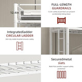 HomeCyber Metal Twin Bunk+Trundle Sleeps 3, Splits into 2 Beds, Reinforced Steel Frame, Noise-Free, Growing Family & Shared Kids Room, No Box Spring, Black HomeCyber