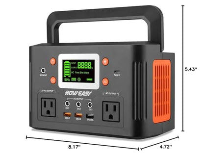 HOWEASY 260W Portable Power Station.178Wh Solar Generator(Solar Panel Not Included) with 2 110V/260W AC Power Socket Backup Power Supply, Suitable for CPAP, Outdoor Camping Travel Home Emerge - WoodArtSupply