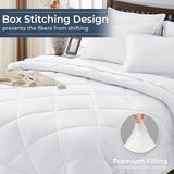 HEVUMYI White Queen Comforter Set - 7-Piece All Season Bed in a Bag Queen, Ultra Soft Bedding Set with Comforter, Flat Sheet, Fitted Sheet, Pillowcases, Pillow Shams HEVUMYI