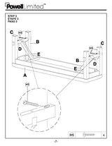 Powell Company Kraven Dining Bench, Hazelnut 60"L x 16"W x 20.25"H Powell