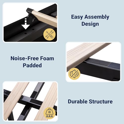 Allewie King Size Velvet Lift Up Storage Bed Frame, Vertical Channel Tufted Headboard, Hydrualic Underneath Storage, Upholstered Platform Bed, Wooden Slats Support, No Box Spring Needed, Black Allewie