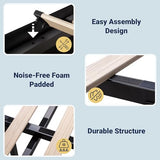 Allewie King Size Velvet Lift Up Storage Bed Frame, Vertical Channel Tufted Headboard, Hydrualic Underneath Storage, Upholstered Platform Bed, Wooden Slats Support, No Box Spring Needed, Black Allewie