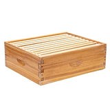 Honey Lake 10 Frame Medium Super Bee Hive Box, Langstroth Beehive Super Honey Bee Box Dipped in 100% Beeswax Include Beehive Frames and Waxed Foundations for Beginners Beekeepers (Unassembled) Honey Lake